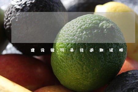 建设银行承兑逾期证明 建设银行承兑逾期证明