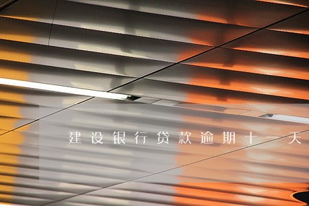 建设银行贷款逾期十一天 建设银行贷款逾期十一天