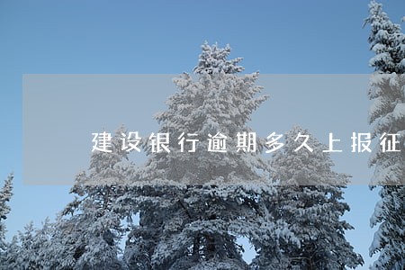 建设银行逾期多久上报征信 建设银行逾期多久上报征信