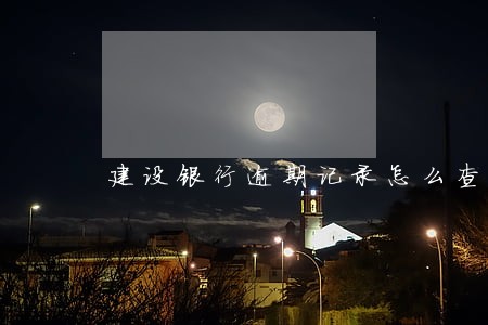 建设银行逾期记录怎么查询 建设银行逾期记录怎么查询