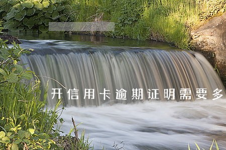 开信用卡逾期证明需要多久