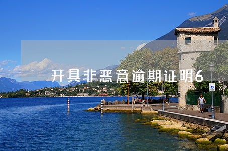 开具非恶意逾期证明6 开具非恶意逾期证明6