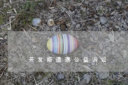 开发商遭遇公益诉讼