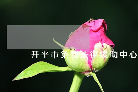 开平市免费法律援助中心电话号码