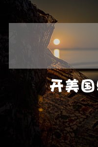 开美国界先河 开美国界先河