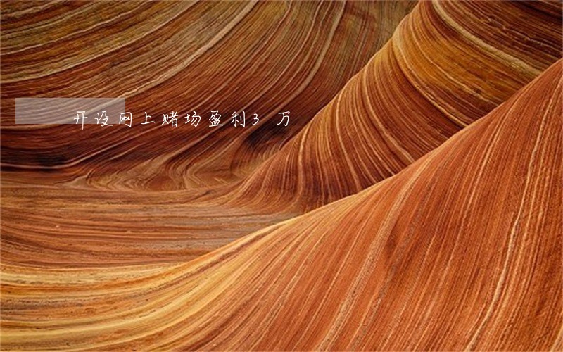 开设网上赌场盈利3万 开设网上赌场盈利3万