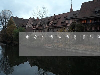 张家口债权债务律师咨询 张家口债权债务律师咨询