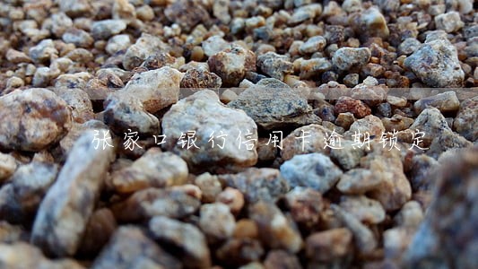张家口银行信用卡逾期锁定 张家口银行信用卡逾期锁定