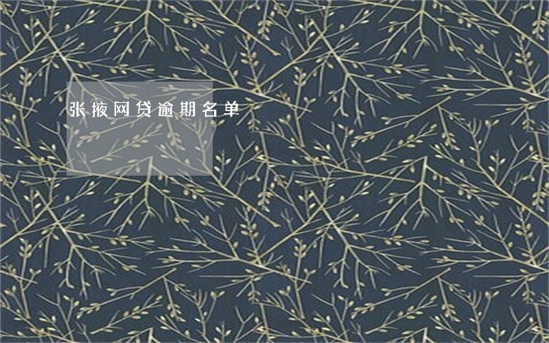 张掖网贷逾期名单 张掖网贷逾期名单