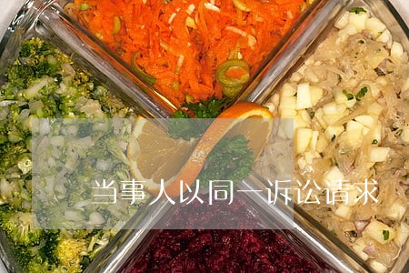 当事人以同一诉讼请求 当事人以同一诉讼请求