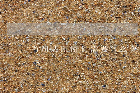 当司法所所长需要什么条件 当司法所所长需要什么条件