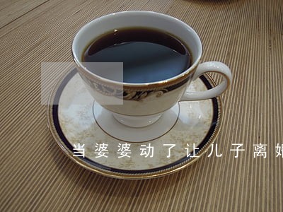 当婆婆动了让儿子离婚的念头 当婆婆动了让儿子离婚的念头
