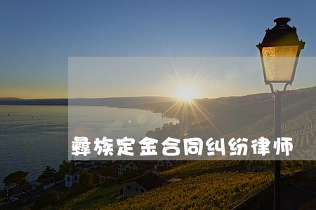 彝族定金合同纠纷律师 彝族定金合同纠纷律师