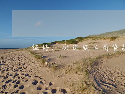 征信1次逾期工商贷款 征信1次逾期工商贷款