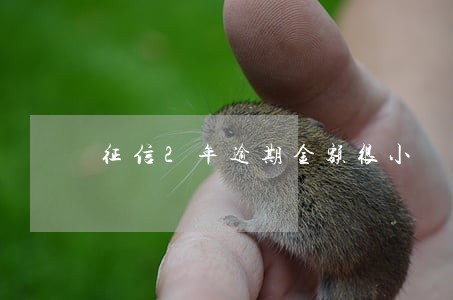 征信2年逾期金额很小 征信2年逾期金额很小