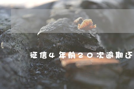 征信4年前20次逾期还能买房吗 征信4年前20次逾期还能买房吗