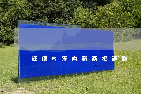 征信5年内有两次逾期 征信5年内有两次逾期