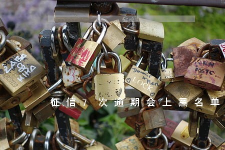 征信7次逾期会上黑名单吗 征信7次逾期会上黑名单吗