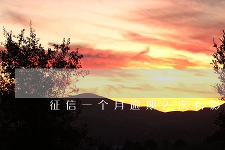 征信一个月逾期2次有影响吗