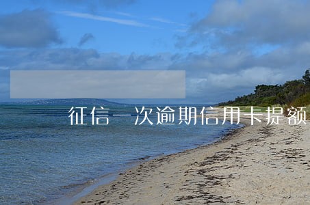 征信一次逾期信用卡提额度 征信一次逾期信用卡提额度