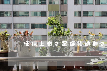 征信上有2是连续逾期2个月么