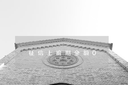 征信上逾期金额0 征信上逾期金额0