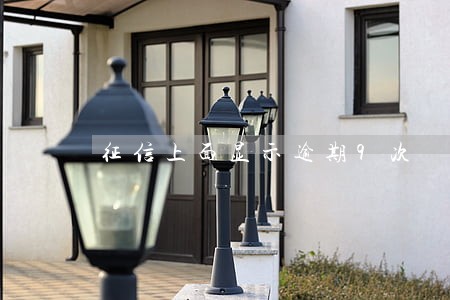 征信上面显示逾期9次 征信上面显示逾期9次