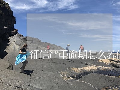 征信严重逾期怎么养信用 征信严重逾期怎么养信用