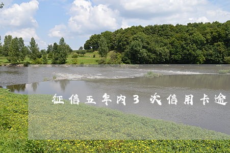 征信五年内3次信用卡逾期 征信五年内3次信用卡逾期