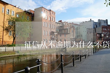 征信从不逾期为什么不贷款 征信从不逾期为什么不贷款