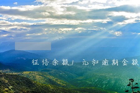 征信余额1元和逾期金额 征信余额1元和逾期金额
