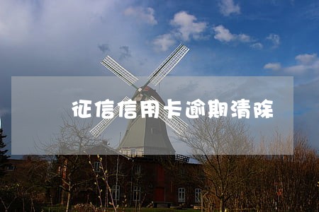 征信信用卡逾期清除 征信信用卡逾期清除