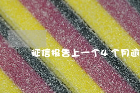 征信报告上一个4个月逾期 征信报告上一个4个月逾期