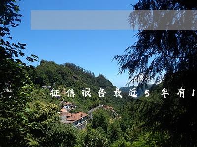 征信报告最近5年有15个月逾期