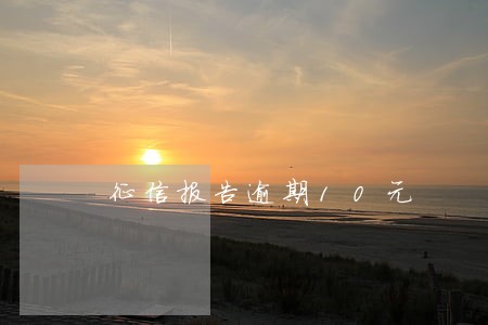 征信报告逾期10元 征信报告逾期10元