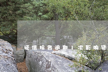 征信报告逾期1次影响贷款