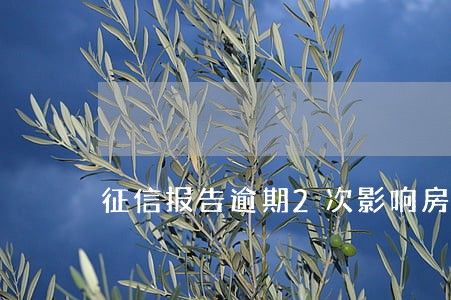 征信报告逾期2次影响房贷吗 征信报告逾期2次影响房贷吗