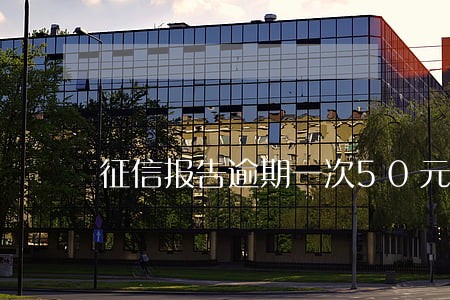 征信报告逾期一次50元 征信报告逾期一次50元