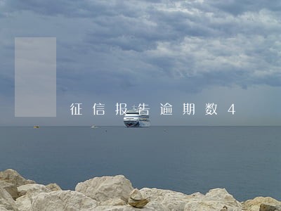 征信报告逾期数4 征信报告逾期数4