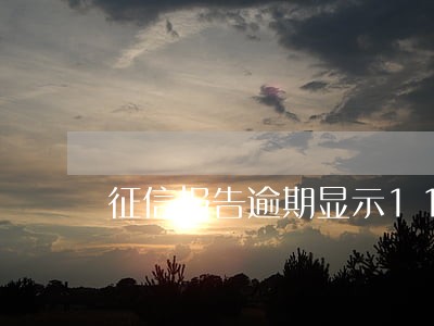 征信报告逾期显示1123 征信报告逾期显示1123