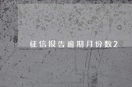 征信报告逾期月份数2 征信报告逾期月份数2