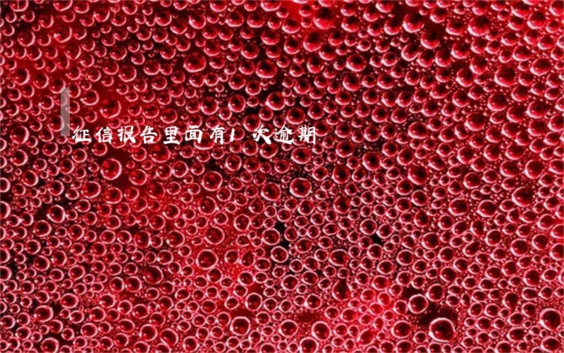 征信报告里面有1次逾期 征信报告里面有1次逾期