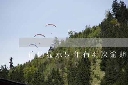 征信显示5年有4次逾期记录 征信显示5年有4次逾期记录