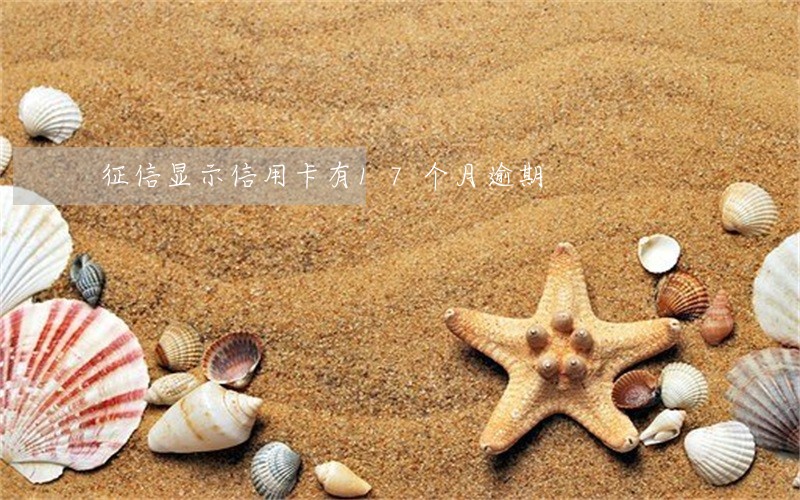 征信显示信用卡有17个月逾期