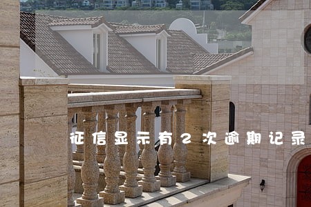 征信显示有2次逾期记录 征信显示有2次逾期记录