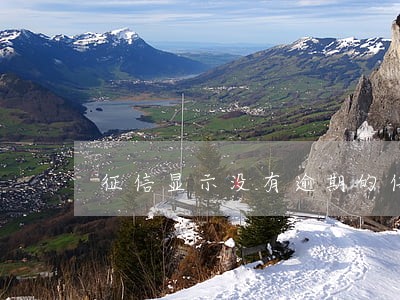征信显示没有逾期的信用卡