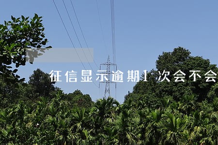 征信显示逾期1次会不会影响买房 征信显示逾期1次会不会影响买房