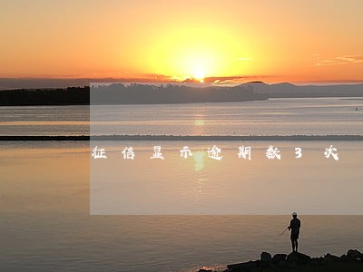 征信显示逾期数3次 征信显示逾期数3次