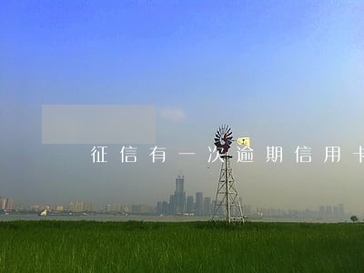 征信有一次逾期信用卡吗 征信有一次逾期信用卡吗