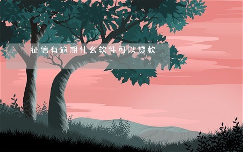 征信有逾期什么软件可以贷款 征信有逾期什么软件可以贷款